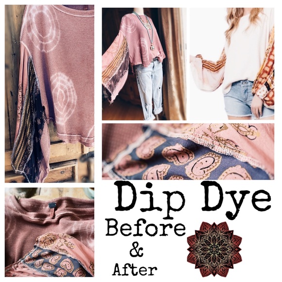 OOAK Artisan Reworked Free People Thermal | S NWT Dip-Dye Transformation - Picture 2 of 9